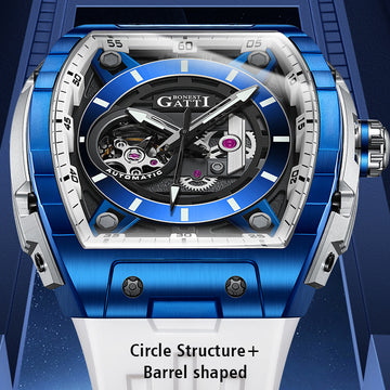 BONEST GATTI Barrel Dragon Men's Automatic Mechanical Watch Luminous GB5606 TIMEMASTER