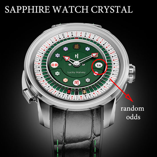 Player Series Gold Poker Roulette Automatic Watch Lucky Harvey TIMEMASTER