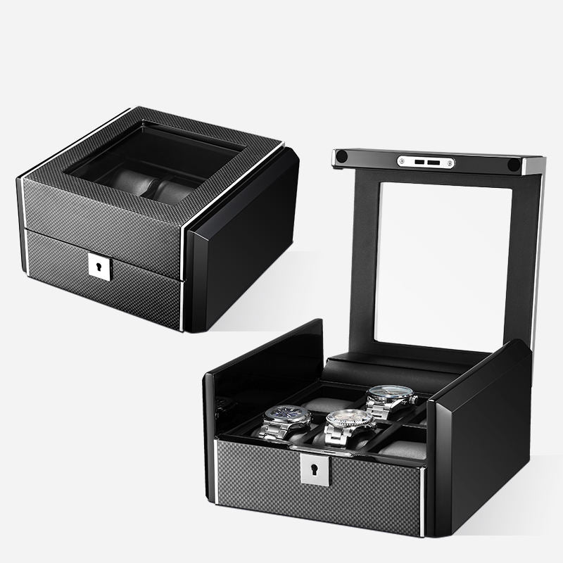 M&Q Curren Watch Storage Wood Box 6 Slots TIMEMASTER & CO