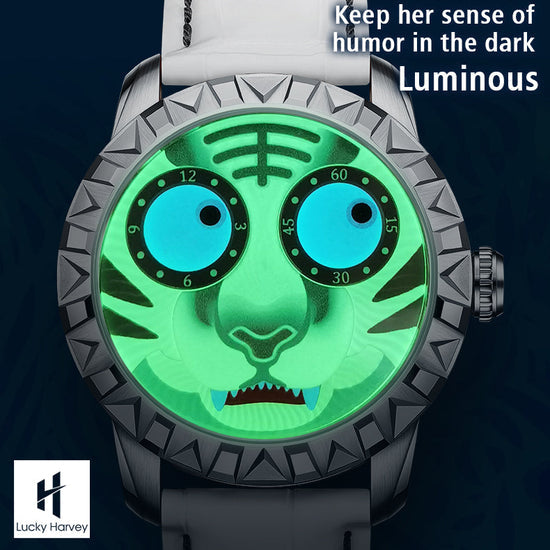 【Limited Edition 2022pcs】White Tiger Moving Eye Automatic Watch For Man Luminous Lucky Harvey TIMEMASTER