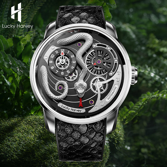 2024 New Arrival Spit Out Tongue Green Snake Automata Watch Lucky Harvey TIMEMASTER