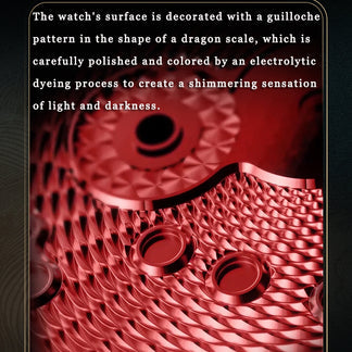 【Limited Edition】2024 Red Enamel Dragon Scale 999 Gold Pearl Automata Watch 100PCS Lucky Harvey TIMEMASTER