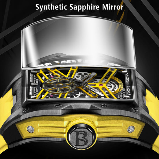 BONEST GATTI Automatic Skeleton Movement Barrel shaped Case Luminous BG5502 TIMEMASTER