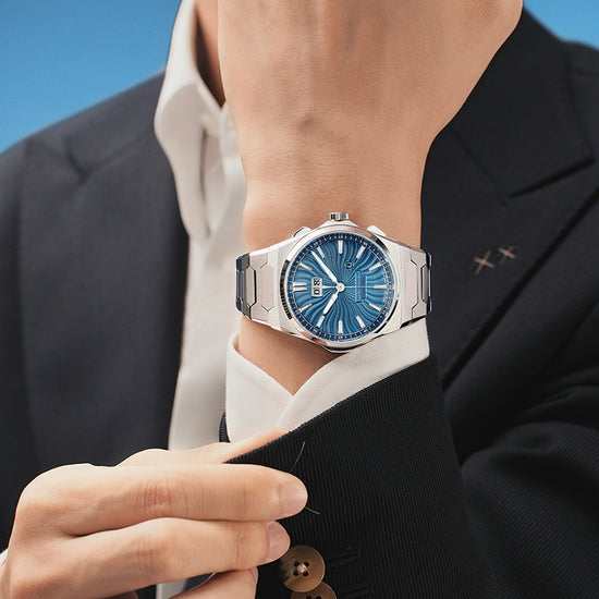 【Limited Edition 300PCS】Sound Of Nature Guilloché Ocean Blue Dial Big Date Chiming Automatic Watch Lucky Harvey TIMEMASTER