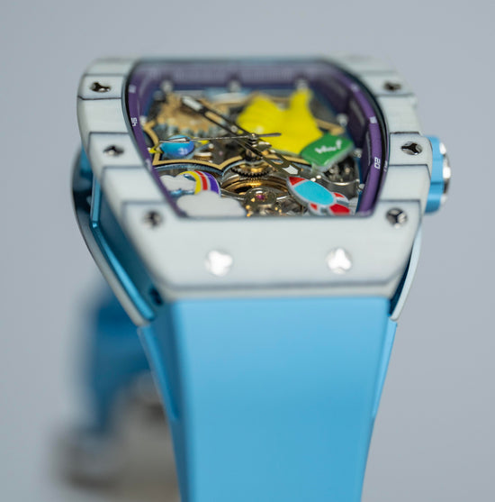 BONEST GATTI Carbon fiber + Aluminum alloy Case Barrel shaped Thumbs Up Series funny watch Skeleton Movement Crystal Sapphire Watch BG9001 TIMEMASTER