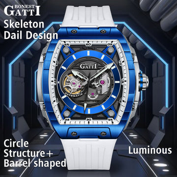 BONEST GATTI Barrel Dragon Men's Automatic Mechanical Watch Luminous GB5606 TIMEMASTER