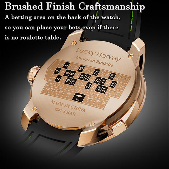 Player Series Gold European Roulette Automatic Watch Lucky Harvey TIMEMASTER