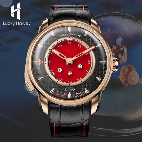 Player Series Red Sic Bo Automatic Watch Lucky Harvey TIMEMASTER