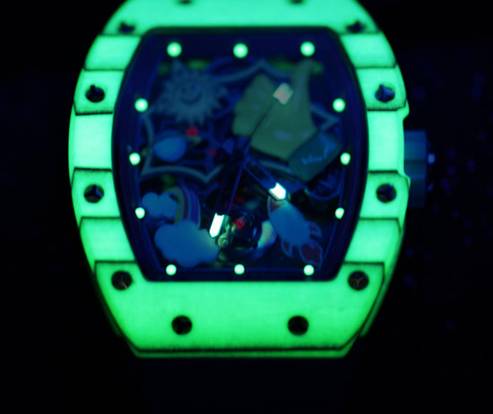BONEST GATTI Carbon fiber + Aluminum alloy Case Barrel shaped Thumbs Up Series funny watch Skeleton Movement Crystal Sapphire Watch BG9001 TIMEMASTER