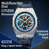 BONEST GATTI CITIZEN Movement Luminous 42h Roud Shaped Case Automatic Watch BG9903 TIMEMASTER