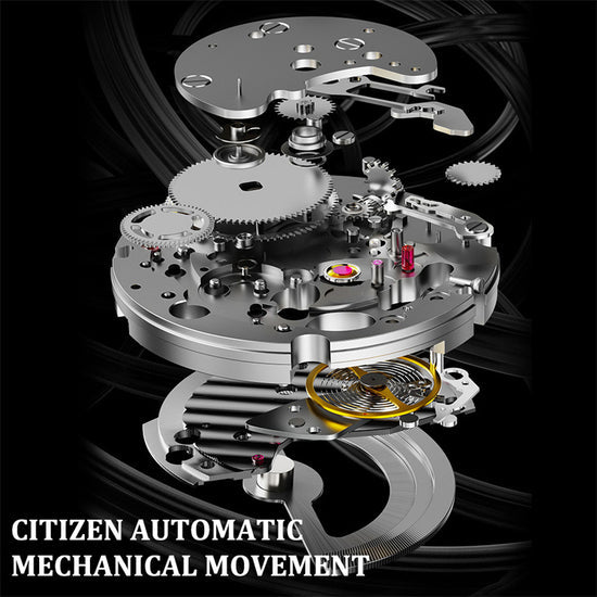 BONEST GATTI Skeleton Movement Watch Auto Calendar Citizen Automatic Mechanical Movement Luminous Sapphire Men's watch BG9904 TIMEMASTER