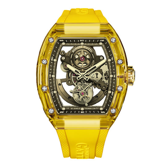 BONEST GATTI Tourbillon Skeleton Movement Watch BG7001 TIMEMASTER