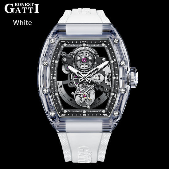 BONEST GATTI Tourbillon Skeleton Movement Watch BG7001 TIMEMASTER