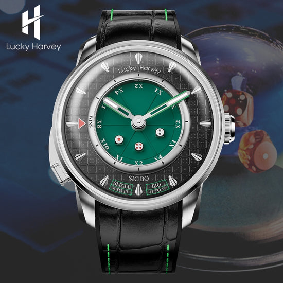 Player Series Green Sic Bo Automatic Watch Lucky Harvey TIMEMASTER
