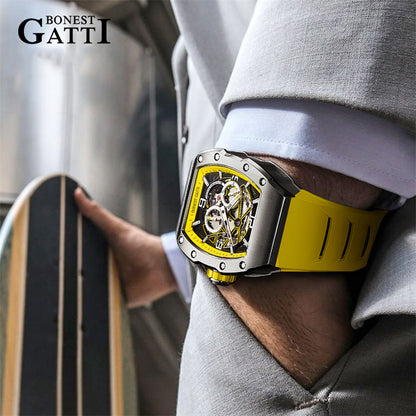 BONEST GATTI CITIZEN Movement Luminous 42h Roud Shaped Case Automatic Watch BG9903 TIMEMASTER