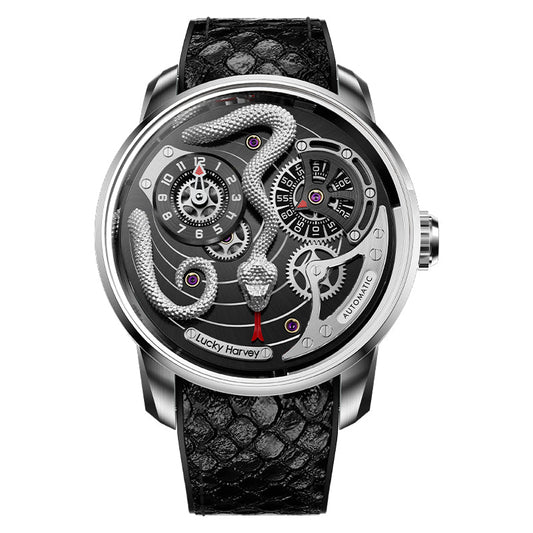2024 New Arrival Spit Out Tongue Silver Snake Automata Watch Lucky Harvey TIMEMASTER