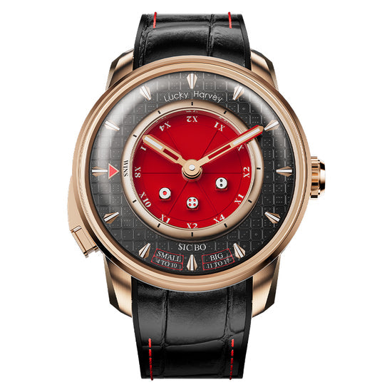 Player Series Red Sic Bo Automatic Watch Lucky Harvey TIMEMASTER