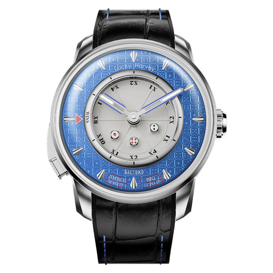 Player Series Blue Sic Bo Automatic Watch Lucky Harvey TIMEMASTER