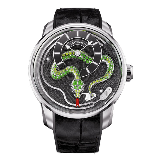 【Limited Edition 100pcs】2025 Green Enamel Snake Automata Chiming Mechanical New Watch Lucky Harvey TIMEMASTER