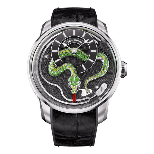 【Limited Edition 100pcs】2025 Green Enamel Snake Automata Chiming Mechanical New Watch Lucky Harvey TIMEMASTER