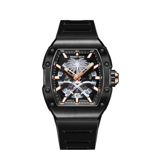 BONEST GATTI Skeleton Movement Watch Auto Calendar Citizen Automatic Mechanical Movement Luminous Sapphire Men's watch BG9904 TIMEMASTER