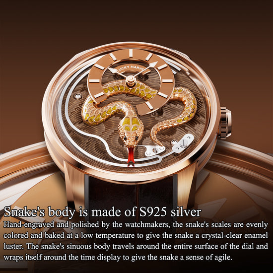 【Limited Edition 100pcs】2025 Green Enamel Snake Automata Chiming Mechanical New Watch Lucky Harvey TIMEMASTER