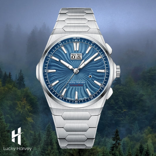【Limited Edition 300pcs】Hammer Dial Big Date Automatic Winding Purple Chiming Watch Lucky Harvey TIMEMASTER