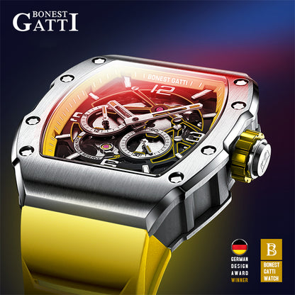 BONEST GATTI CITIZEN Movement Luminous 42h Roud Shaped Case Automatic Watch BG9903 TIMEMASTER