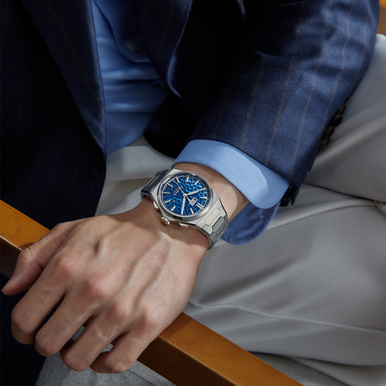 【Limited Edition 300pcs】Hammer Dial Big Date Automatic Winding Purple Chiming Watch Lucky Harvey TIMEMASTER