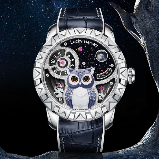 Silver Owl Automatic New Watch Luminous Dial Lucky Harvey TIMEMASTER