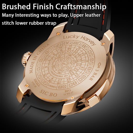 Player Series Red Sic Bo Automatic Watch Lucky Harvey TIMEMASTER