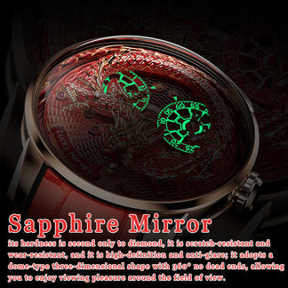 【Limited Edition】2024 Red Enamel Dragon Scale 999 Gold Pearl Automata Watch 100PCS Lucky Harvey TIMEMASTER