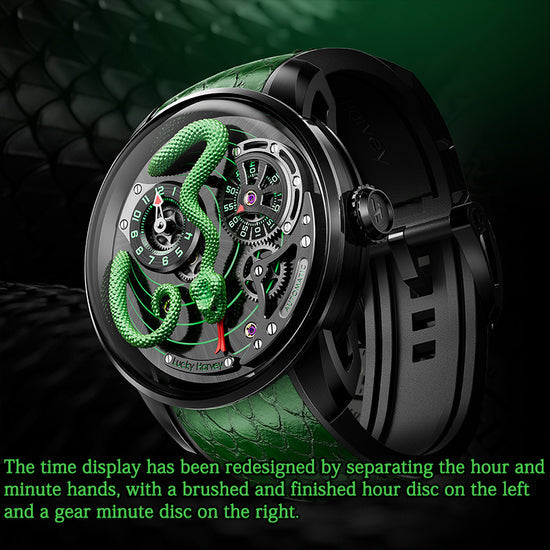 2024 New Arrival Spit Out Tongue Silver Snake Automata Watch Lucky Harvey TIMEMASTER