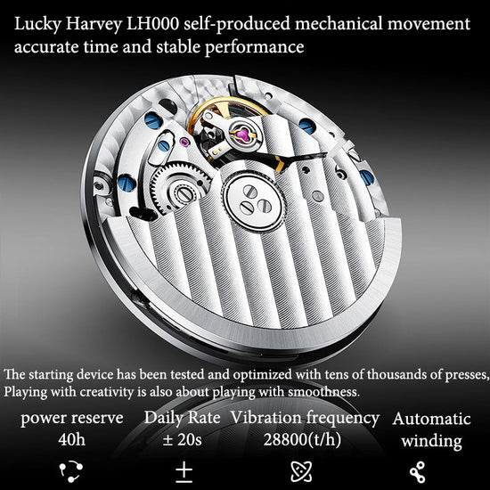Player Series Silver European Roulette Automatic Watch Lucky Harvey TIMEMASTER