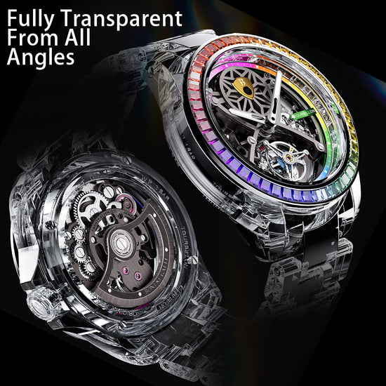 BONEST GATTI Automatic Tourbillon Movement Rainbow Bezel BG7002 TIMEMASTER