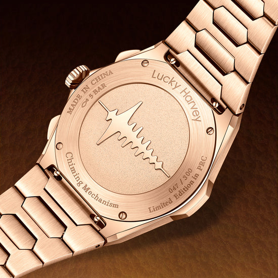 【Limited Edition 300pcs】Hammer Dial Big Date Automatic Winding Purple Chiming Watch Lucky Harvey TIMEMASTER