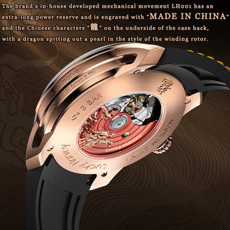 【Limited Edition】2024 Red Enamel Dragon Scale 999 Gold Pearl Automata Watch 100PCS Lucky Harvey TIMEMASTER