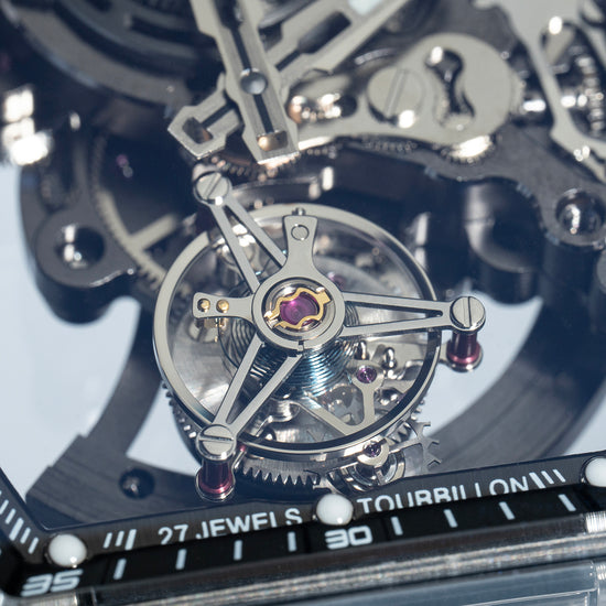 BONEST GATTI Tourbillon Skeleton Movement Watch BG7001 TIMEMASTER