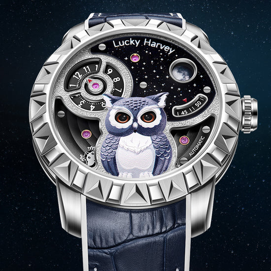 Silver Owl Automatic New Watch Luminous Dial Lucky Harvey TIMEMASTER