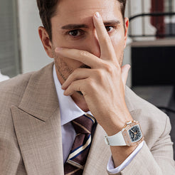 BONEST GATTI 224 Zricon Bezel Tonneau shaped Skeleton Sapphire Crystal Watch BG5004 TIMEMASTER