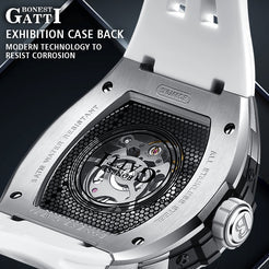 BONEST GATTI Tower Theme Barrel shaped watch Skeleton Movement Watch BG5001 TIMEMASTER