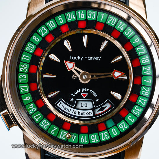 Player Series Gold European Roulette Automatic Watch Lucky Harvey TIMEMASTER