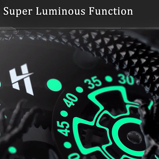 Green Dragon Automatic Watch Spit out Gold Bead Luminous Lucky Harvey TIMEMASTER