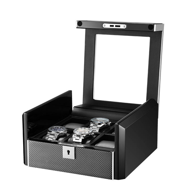 M&Q Curren Watch Storage Wood Box 6 Slots TIMEMASTER & CO