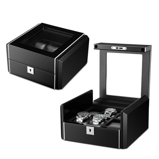 M&Q Curren Watch Storage Wood Box 6 Slots TIMEMASTER & CO