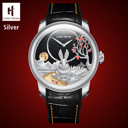 【Limited Edition 388PCS】Gold Rabbit Automatic Watch Chinese New Year 2023 Luminous Lucky Harvey TIMEMASTER