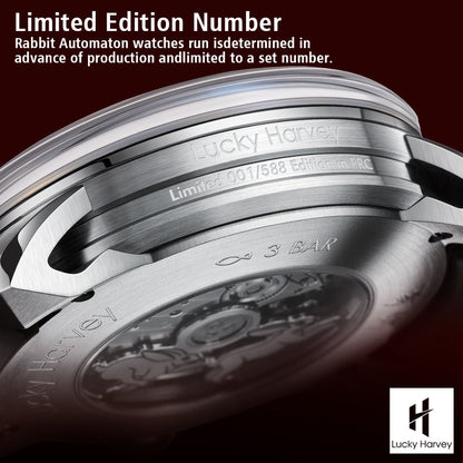 【Limited Edition 388PCS】Gold Rabbit Automatic Watch Chinese New Year 2023 Luminous Lucky Harvey TIMEMASTER