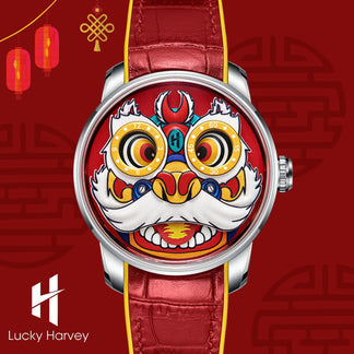 Green Lion Dance Moving Eye Automatic LH001 Movement Luminous Watch For Men Lucky Harvey TIMEMASTER & CO