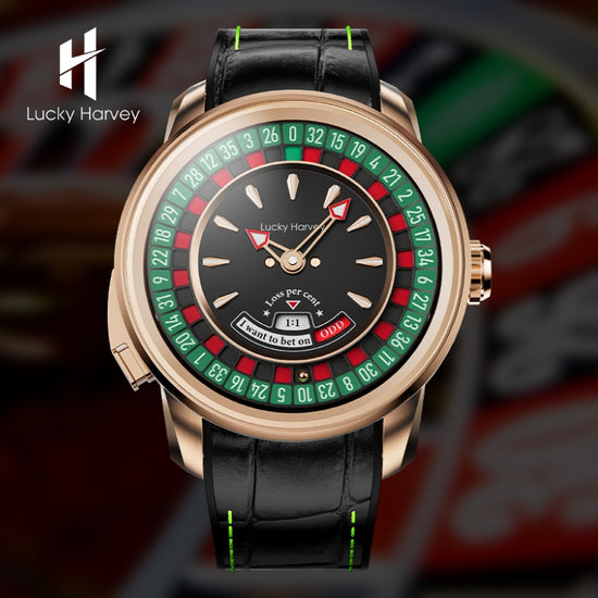 Player Series Gold European Roulette Automatic Watch Lucky Harvey TIMEMASTER