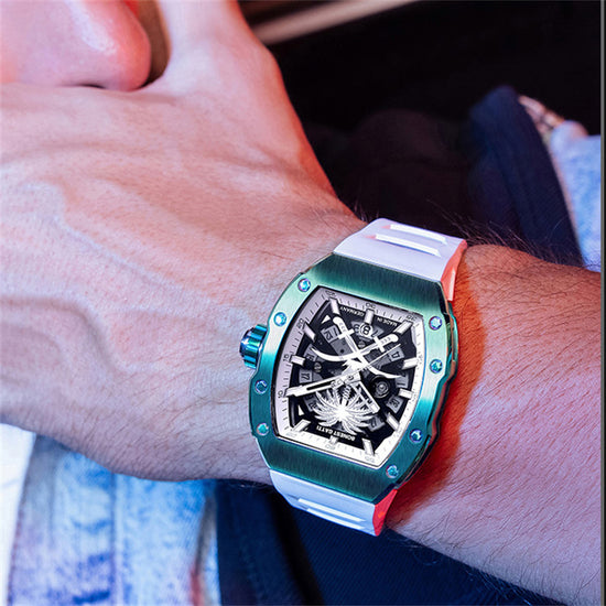 BONEST GATTI Skeleton Movement Watch Auto Calendar Citizen Automatic Mechanical Movement Luminous Sapphire Men's watch BG9904 TIMEMASTER